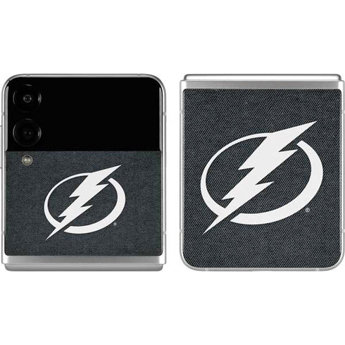 NHL Tampa Bay Lightning Black Background Galaxy Z Flip4 5G Skin